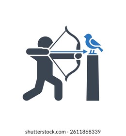 Gymnast Icon On White Background