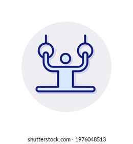 gymnast icon in vector. Logotype