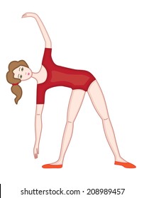 gymnast isolated on white background (vector illustration)