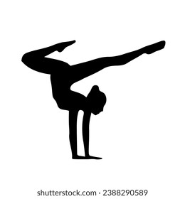 Gymnast lady black colour design