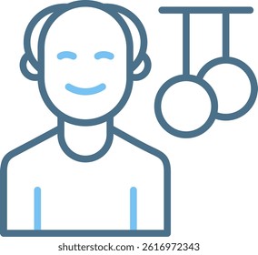 Gymnast Line Two Colour Icon
