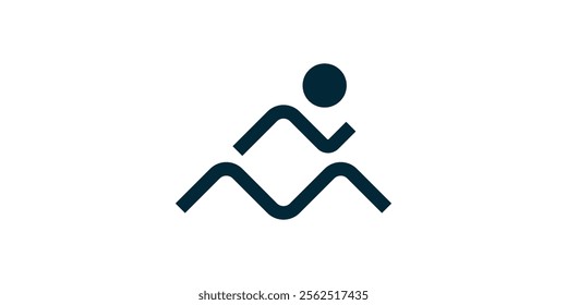 Gymnast logo, logo of people warming up