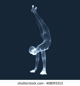 Gymnast. Man. 3D Model of Man. Gymnastics Activities for Icon Health and Fitness Community.