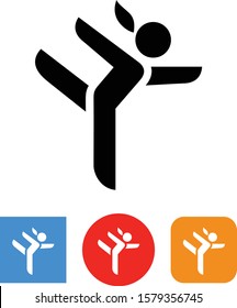 Gymnast Performing Floor Exercise Vector Icon