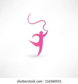 Gymnast With Ribbon