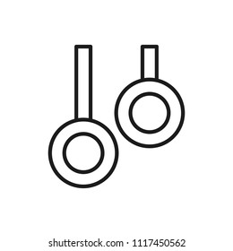 gymnast rings vector icon