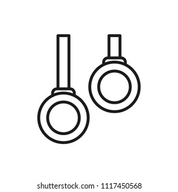gymnast rings vector icon