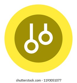 gymnast rings vector icon