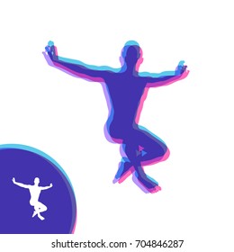 Gymnast. Silhouette of a Dancer. Gymnastics Activities for Icon Health and Fitness Community. Sport Symbol. Vector Illustration.