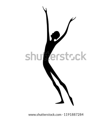 gymnast silhouette dancer gymnastics activities icon stock vector