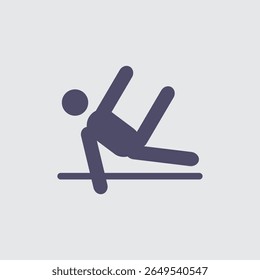 O símbolo de ginasta mostra o atletismo e o equilíbrio no esporte, incorporando o treinamento, a força e a proeza física para um estilo de vida equilibrado.