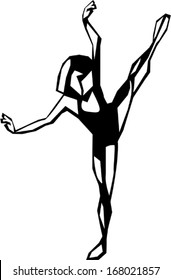 Gymnast, vector illustration