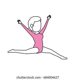 gymnast vector illustration