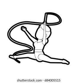 gymnast vector illustration