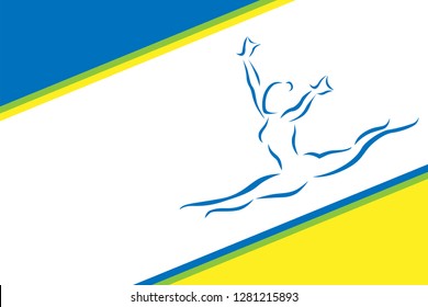 Gymnast woman vector