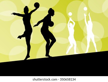 Gymnast women with ball vector abstract circle background concept - Shutterstock ID 350658134
