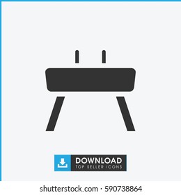 gymnastic apparatus icon. Simple filled gymnastic apparatus vector icon. On white background.
