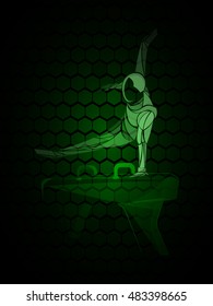 gymnastic background green