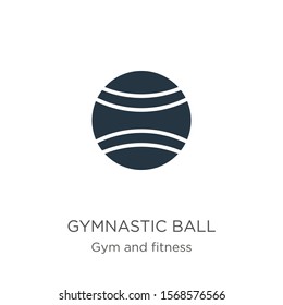 Gymnastic ball icon vector. Trendy flat gymnastic ball icon from gym and fitness collection isolated on white background. Vector illustration can be used for web and mobile graphic design, logo, eps10