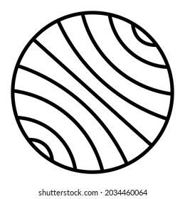 Icono De Contorno Del Vector De Ball Gimnástico Aislado En Fondo Blanco
