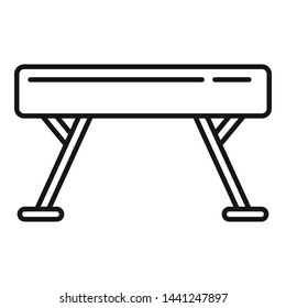 Gymnastic bar icon. Outline gymnastic bar vector icon for web design isolated on white background