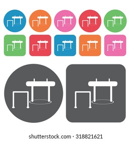 gymnastic bars icons set. Vector Illustration eps10.
