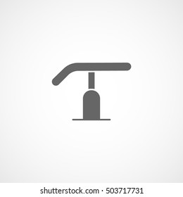 Gymnastic Beam Flat Icon On White Background