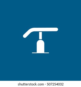 Gymnastic Beam Flat Icon On Blue Background