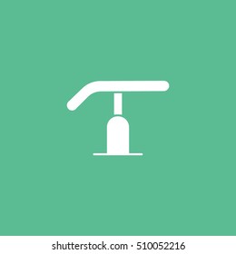 Gymnastic Beam Flat Icon On Green Background