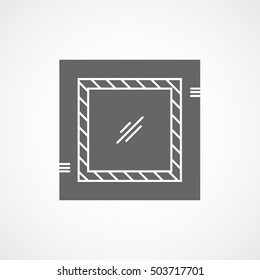Gymnastic Field Flat Icon On White Background