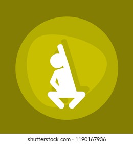 gymnastic or fitness logo icon, vector illustration