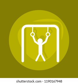 gymnastic or fitness logo icon, vector illustration
