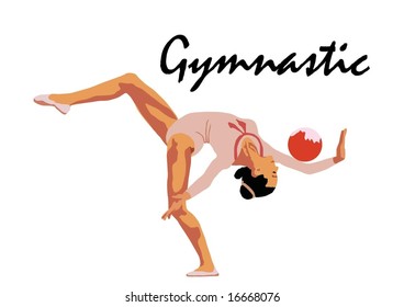gymnastic girl background