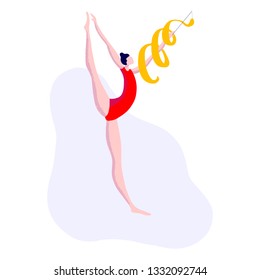 Gymnastic girl vector illustration