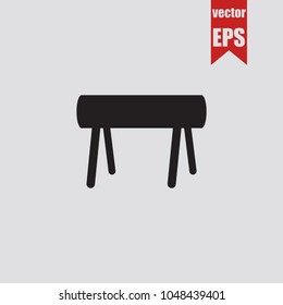 Gymnastic goat icon in trendy isolated on grey background.Vector illustration.