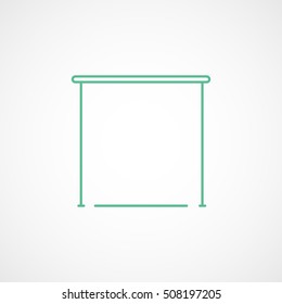 Gymnastic Horizontal Bar Green Flat Icon On White Background