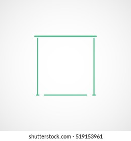 Gymnastic Horizontal Bar Green Flat Icon On White Background