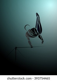 Gymnastic Horizontal Bar, vector