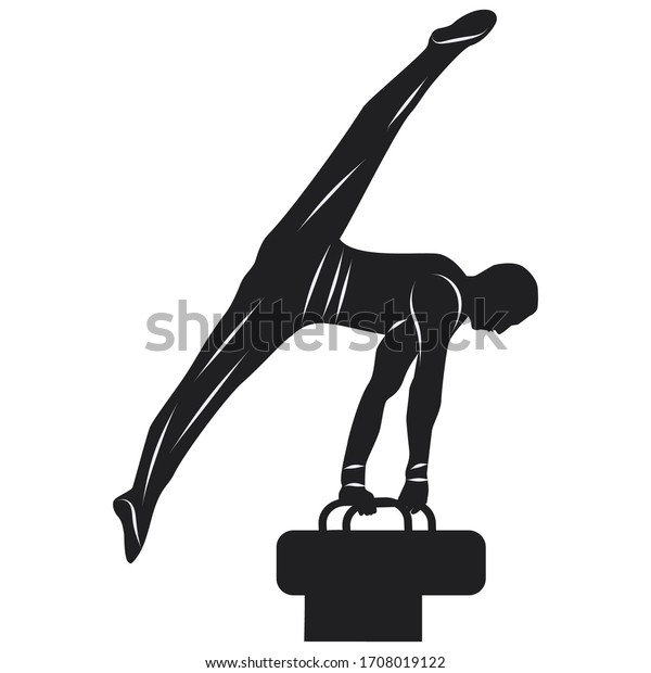 Gymnastic Horse Exercise Isolated On White Stock Vector (Royalty Free ...