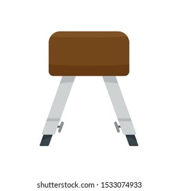 Gymnastic horse icon. Flat illustration of gymnastic horse vector icon for web design