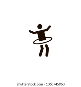 Gymnastic Hula Hoop icon. flat design