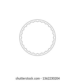 Gymnastic Hula Hoop. simple flat vector icon illustration. outline line symbol - editable stroke