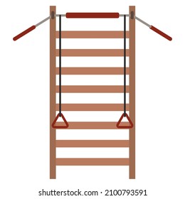gymnastic ladder flat clipart vector illustration