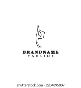 gymnastic logo icon design template black modern isolated vector illustration
