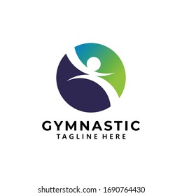 gymnastic logo icon vector isolated