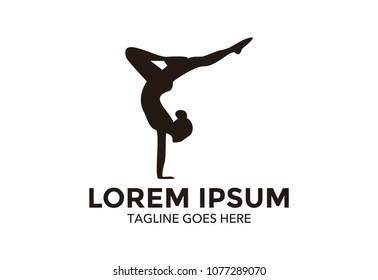 gymnastic logo. vector illustration