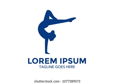 gymnastic logo. vector illustration