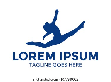 gymnastic logo. vector illustration