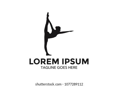 gymnastic logo. vector illustration