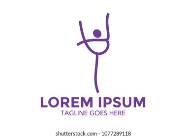 gymnastic logo. vector illustration